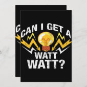 Kan ik een watt krijgen? - Funny Electricia Feestdagenkaart (Voorkant / Achterkant)