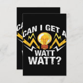 Kan ik een watt krijgen? - Funny Electricia RSVP Kaartje (Voorkant / Achterkant)