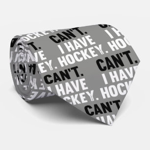 Kan ik geen grappig excuus voor hockey op grijs he stropdas