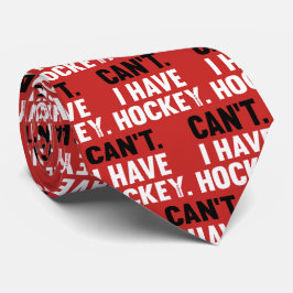 Kan ik geen grappig hockey-excuus op rood hebben stropdas