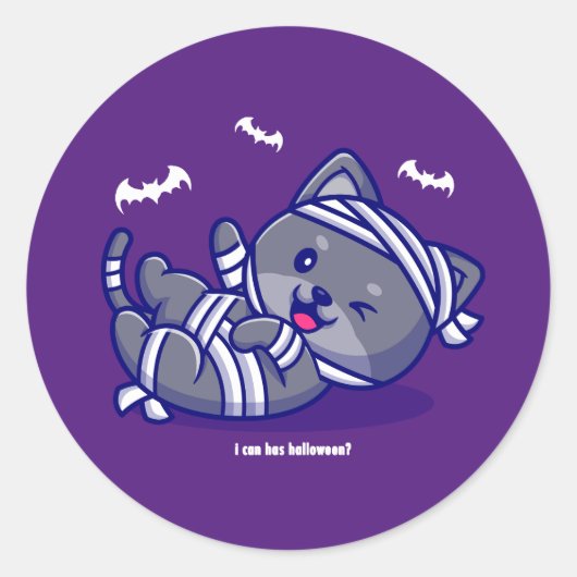 Kan ik Halloween hebben? Ronde Sticker (Voorkant)