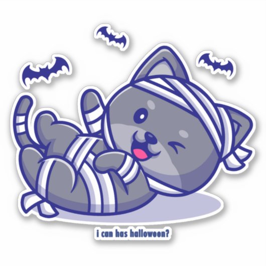 Kan ik Halloween hebben? Sticker (Voorkant)
