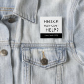 Kan ik helpen liefdadigheidsevenement Vrijwilliger Vierkante Button 5,1 Cm (In situ)