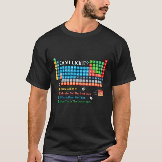 Kan ik het grappige periodiek systeem der elemente t-shirt (Voorkant)