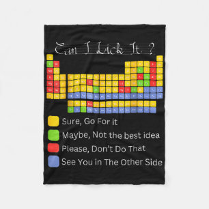 Kan ik het likken Periodic Table Teacher Student B Fleece Deken