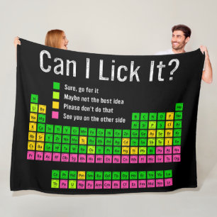 Kan ik het likken Periodic Table Teacher Student K Fleece Deken
