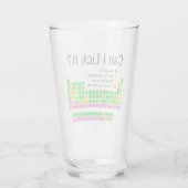 Kan ik het likken Periodic Table Teacher Student K Glas (Achterkant)