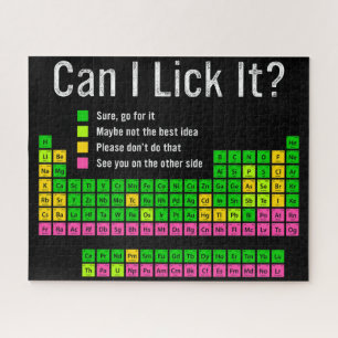 Kan ik het likken Periodic Table Teacher Student K Legpuzzel