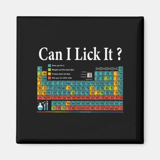 Kan ik het likken Periodic Table Teacher Student K Magneet (Voorkant)
