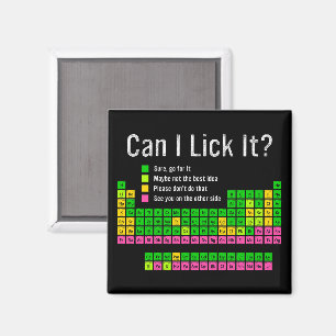 Kan ik het likken Periodic Table Teacher Student K Magneet