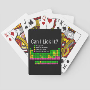 Kan ik het likken Periodic Table Teacher Student K Pokerkaarten
