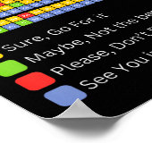 Kan ik het likken Periodic Table Teacher Student K Poster (Hoek)