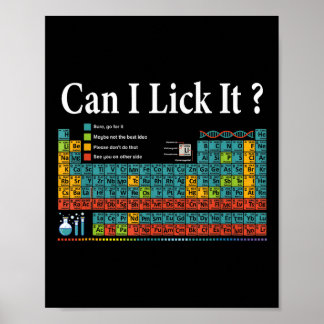 Kan ik het likken Periodic Table Teacher Student K Poster