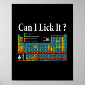 Kan ik het likken Periodic Table Teacher Student K Poster (Voorkant)