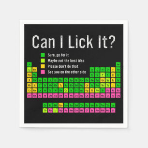 Kan ik het likken Periodic Table Teacher Student K Servet