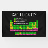 Kan ik het likken Periodic Table Teacher Student K Spandoek (Horizontaal)