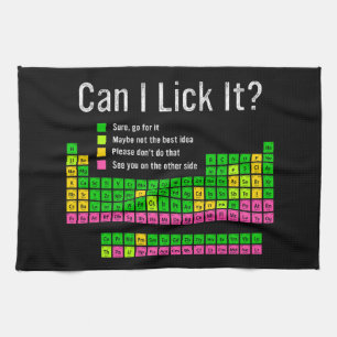 Kan ik het likken Periodic Table Teacher Student K Theedoek