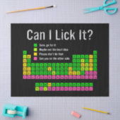 Kan ik het likken Periodic Table Teacher Student K Tissuepapier (Craft)