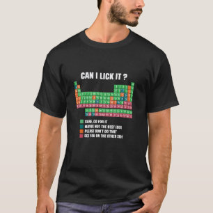 Kan ik het likken Periodiek Systeem Jongens Meisje T-shirt