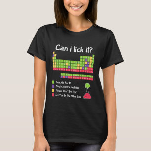Kan ik het likken Periodiek systeem Wetenschap Gra T-shirt
