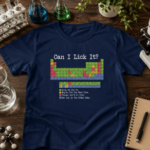 Kan ik het oplikken Chemie Periodiek Systeem–Leuke T-shirt