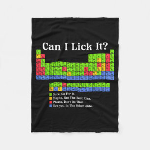 Kan ik het Periodiek Systeem Grafiek Likken Wetens Fleece Deken