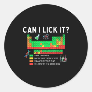 Kan ik het Periodiek Systeem Grafiek Wetenschapsle Ronde Sticker