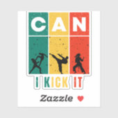 Kan ik het retro schoppen? sticker (Vel)