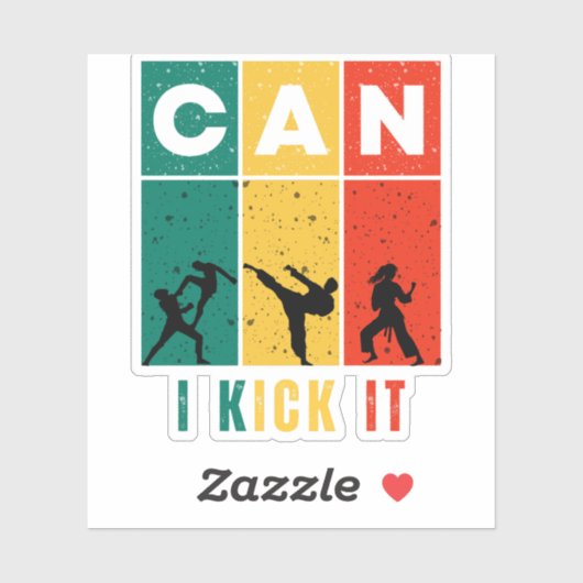 Kan ik het retro schoppen? sticker (Vel)