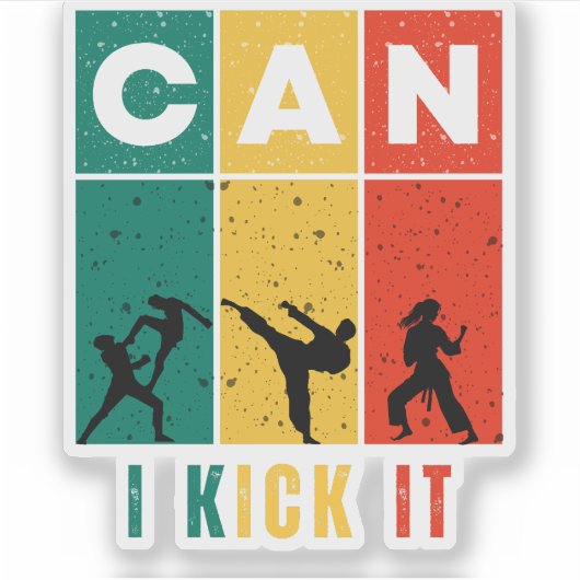 Kan ik het retro schoppen? sticker (Voorkant)