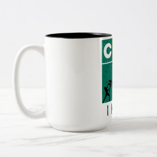 Kan ik het retro schoppen? tweekleurige koffiemok