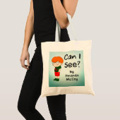 Kan ik het zien? eenvoudige canvas tas (Voorkant (product))