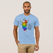 Kan ik hier een homo man krijgen? t-shirt (Voorkant volledig)