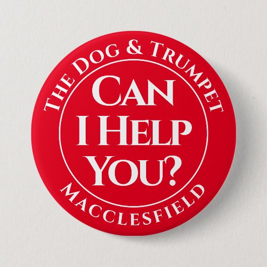 Kan ik je helpen? Badge Button (Voorkant)