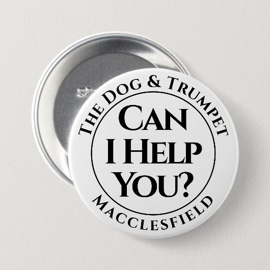 Kan ik je helpen? Badge Button (Voorkant /achterkant)