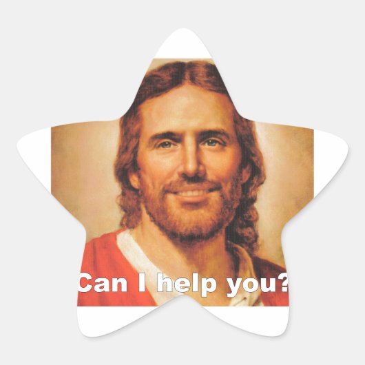 Kan ik je helpen? ster sticker (Voorkant)