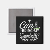 Kan ik mijn Sheepadoodle meenemen - Sheepadoodle l Magneet (Voorkant / Achterkant)