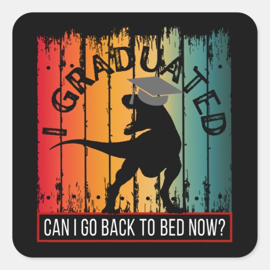 kan ik nu naar bed gaan ? vierkante sticker (Voorkant)