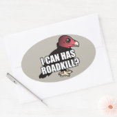 Kan ik Roadkill hebben? Ovale Sticker (Envelop)