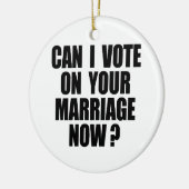 KAN IK STEMMEN OP JE MARRIAGE 2 KERAMISCH ORNAMENT (Links)