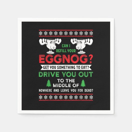 Kan ik uw eierpunch bijvullen - Gezinskerstvakanti Servet (Voorkant)