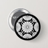 Kan-in-chrysanthemum Ronde Button 5,7 Cm (Voorkant /achterkant)