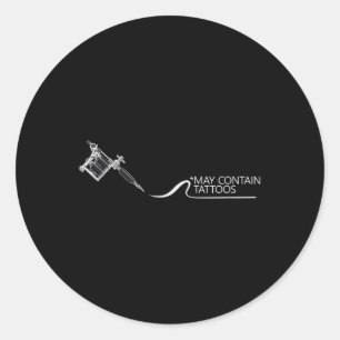 Kan Ink Tattoo Artist Tattoo Studio bevatten Ronde Sticker