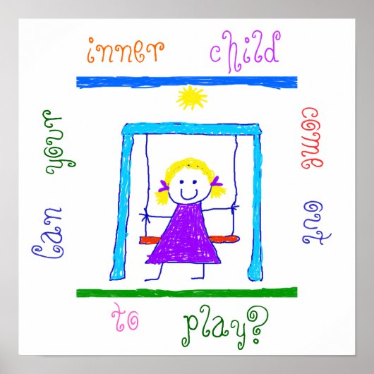 Kan je binnenste kind naar buiten komen om te spel poster (Voorkant)
