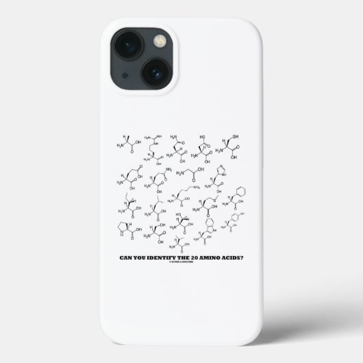 Kan je de 20-Aminozuren identificeren? Biochemie Case-Mate iPhone Case (Achterkant)