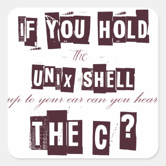 Kan je de C horen? Vierkante Sticker (Voorkant)