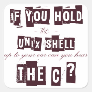 Kan je de C horen? Vierkante Sticker
