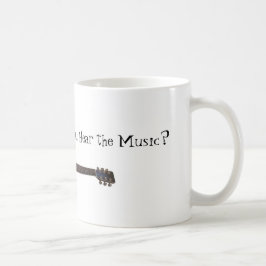 Kan je de muziek horen? koffiemok