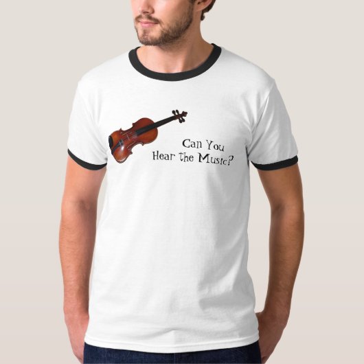 Kan je de muziek horen? - Violin T-shirt (Voorkant)