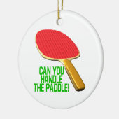 Kan je de peddel afhandelen? keramisch ornament (Links)